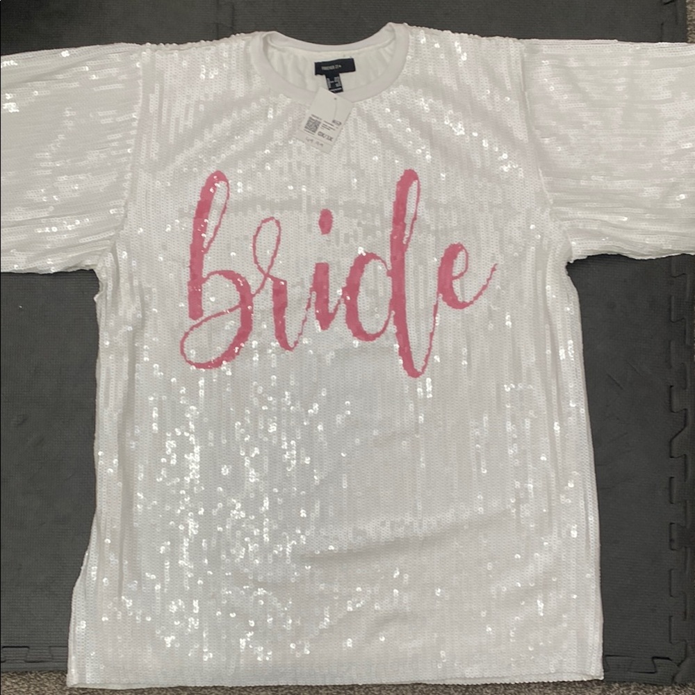 Forever 21 White Sequin Top